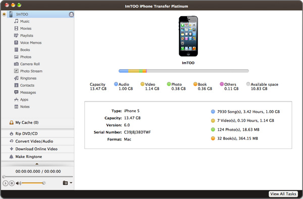 ImTOO iPhone Transfer Platinum for Mac