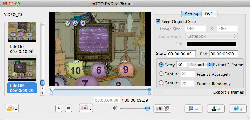 ImTOO DVD to Picture for Mac