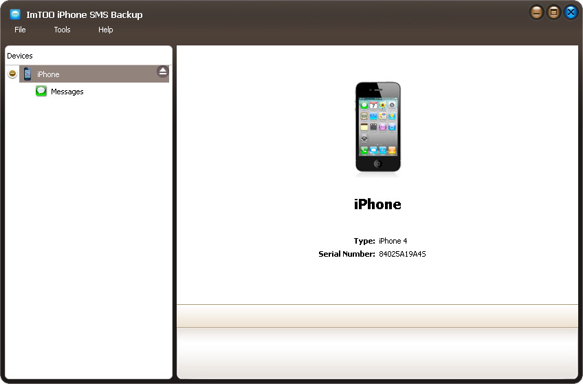 ImTOO iPhone SMS Backup